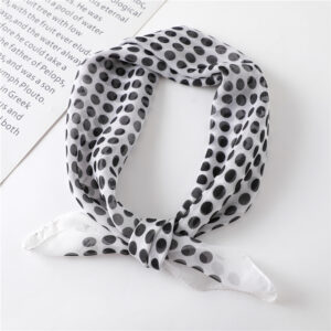 Chiffon Dot Print Square Neck Scarf - Image 6