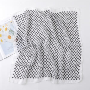 Chiffon Dot Print Square Neck Scarf - Image 5