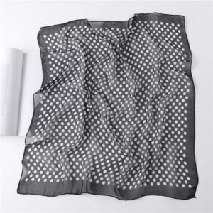 Chiffon Dot Print Square Neck Scarf - Image 3