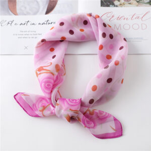 Chiffon Scarf Square Silk Neck Hair Scarves - Image 9