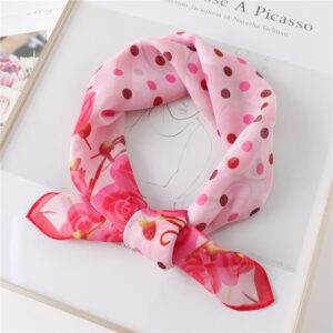 Chiffon Scarf Square Silk Neck Hair Scarves - Image 7