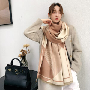 Design Geometric Thick Warm Shawls