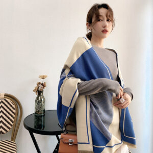 Design Geometric Thick Warm Shawls - Image 9