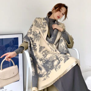 Design Print Cashmere Thick Warm Stole - Image 4