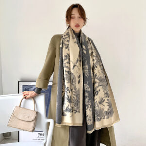 Design Print Cashmere Thick Warm Stole - Image 5