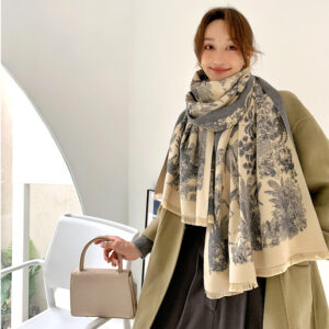 Design Print Cashmere Thick Warm Stole - Image 6