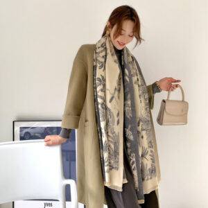Design Print Cashmere Thick Warm Stole - Image 8