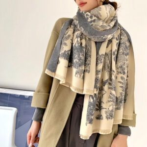 Design Print Cashmere Thick Warm Stole - Image 9