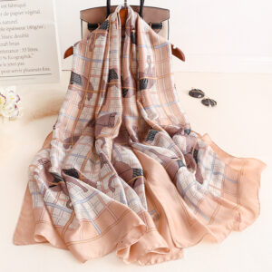 Designer Animal Print Silk Neck Scarf - Image 5