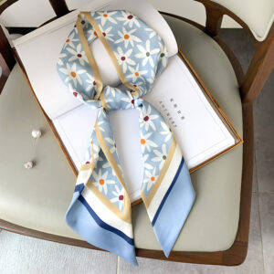 Elegant Floral Long Skinny Head Scarves - Image 3