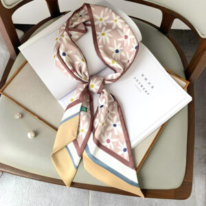 Elegant Floral Long Skinny Head Scarves - Image 7