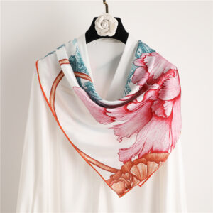 Elegant Floral Print Neck Scarves