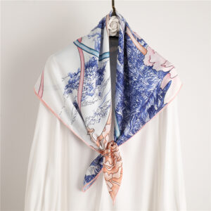 Elegant Floral Print Neck Scarves - Image 4