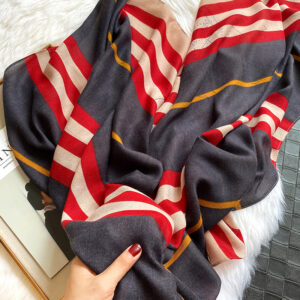 Fashion Design Letter Print Cotton Scarf - Image 3