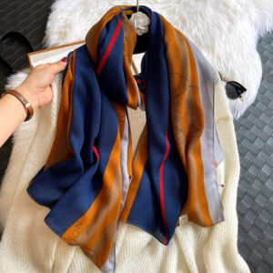 Fashion Design Letter Print Cotton Scarf - Image 8