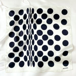 Fashion Dot Print Neck100% Silk Scarf - Image 2