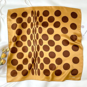 Fashion Dot Print Neck100% Silk Scarf - Image 12