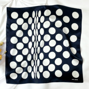 Fashion Dot Print Neck100% Silk Scarf - Image 6