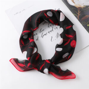 Fashion Floral Print Chiffon Neck Scarf - Image 3