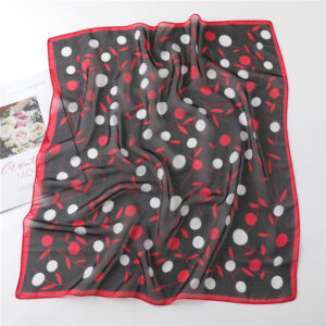 Fashion Floral Print Chiffon Neck Scarf - Image 4
