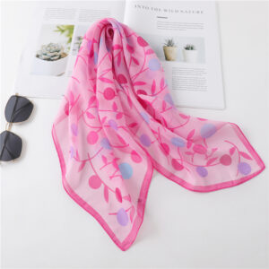 Fashion Floral Print Chiffon Neck Scarf - Image 6