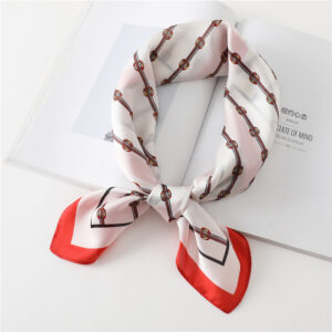 Fashion Square Neck Print Silk Scarf