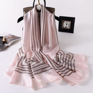 Fashion Striped Silk Scarves - Image 9