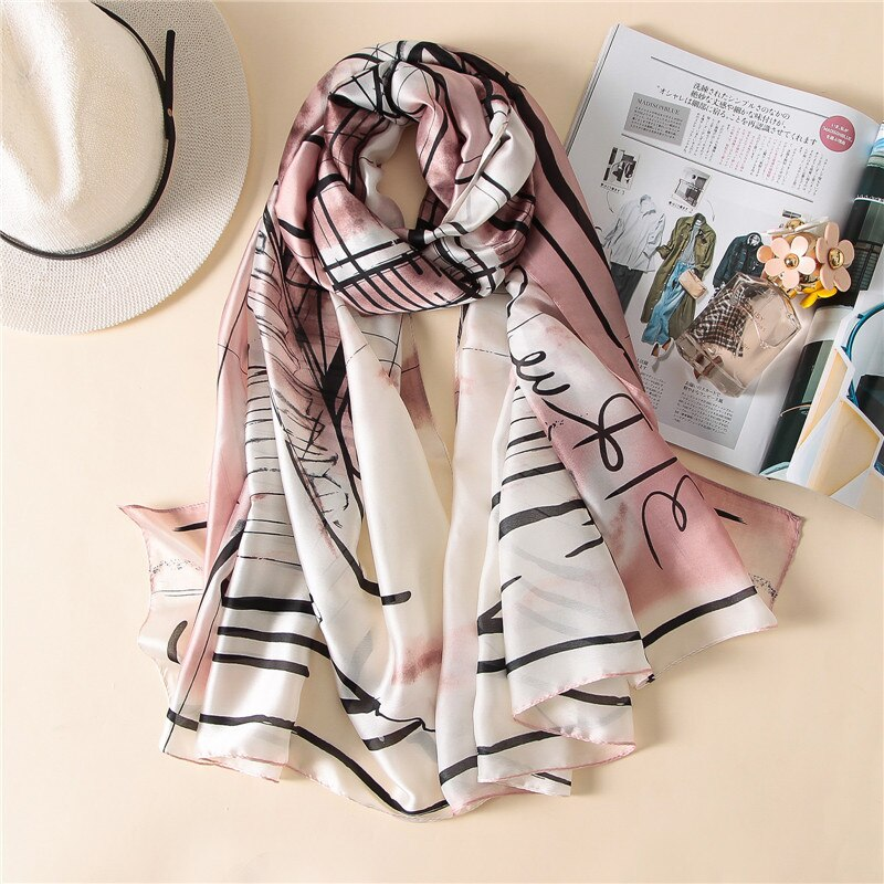 Fashion luxury brand silk scarves