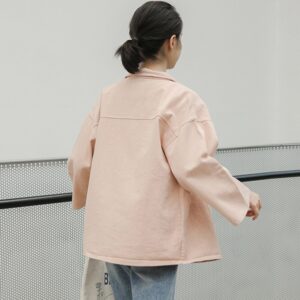 Harajuku Streetwear Solid Turn Down Collar Pockets Coat - Image 11