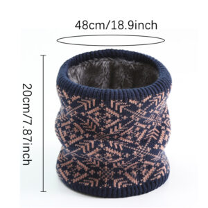 Knitted Print Christmas Ring Neck Scarf - Image 3