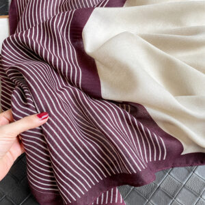 Letter Striped Print Warm Scarf - Image 6