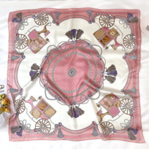 Luxury 100% Silk Printed Square Scarves - Image 2