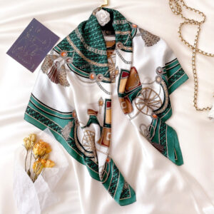 Luxury 100% Silk Printed Square Scarves - Image 3