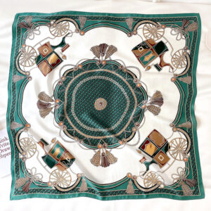 Luxury 100% Silk Printed Square Scarves - Image 5