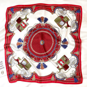 Luxury 100% Silk Printed Square Scarves - Image 7