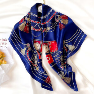 Luxury 100% Silk Printed Square Scarves - Image 8