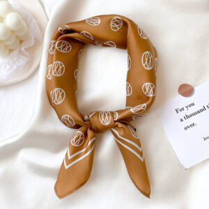 Printed Real Silk Small Square Neck Scarf - Image 6