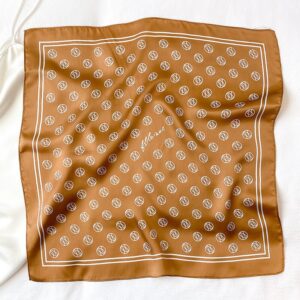 Printed Real Silk Small Square Neck Scarf - Image 5