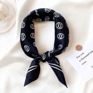 Printed Real Silk Small Square Neck Scarf