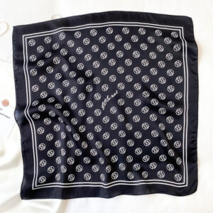 Printed Real Silk Small Square Neck Scarf - Image 3