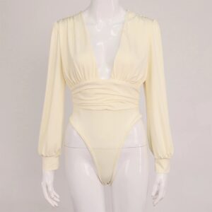 Sexy Deep V Neck Jumpsuit Loose Stretch Short Romper - Image 15