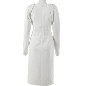 Sexy Puff Sleeve Cut Out Side Split Mesh Party Long Dresses - Image 10