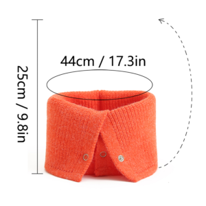 Unisex Ring Scarf Warm Collar Button Neck Scarves - Image 5