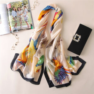 luxury brand soft and large size silk scarves - Image 2