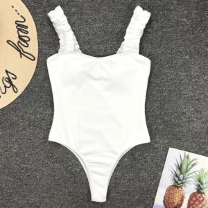 Ruffle Bodysuit One-Piece Plus Size Swimwear - Image 4