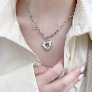 Fashion Hollow Love Heart Pendant Necklace - Image 3