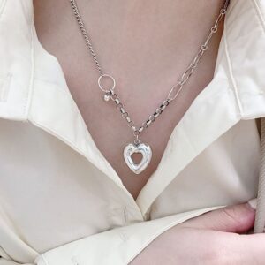 Fashion Hollow Love Heart Pendant Necklace - Image 7