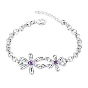 Flowers Crystal Bracelets Chain Jewelry - Image 4