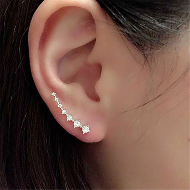 7 Rhinestones Stud Earrings
