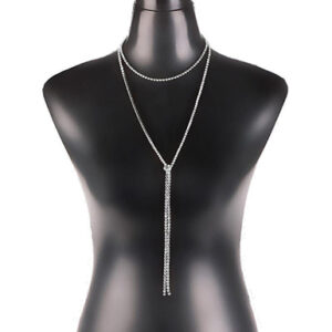 Crystal Bib Pendant and Choker Statement Necklace - Image 3